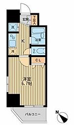 RESIDIA蒲田3 1Kの間取図画像