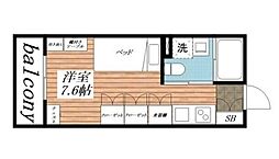 リゲーレ南行徳EAST ワンルームの間取図画像