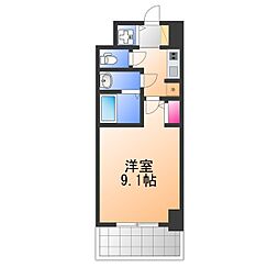 S-RESIDENCE堺blaze 1Kの間取図画像