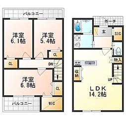 AG REGA東園田 3LDKの間取図画像