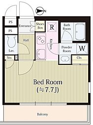 ル・ボワ武蔵境 1階1Kの間取り