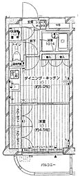 ジェイパーク恵比寿3アルティマ 1DKの間取図画像