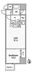 URBANFLATSIkebukuroPremium 1LDKの間取図画像