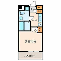 パークサイド西池袋 1Kの間取図画像
