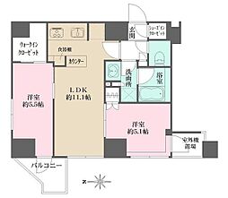 プライムアーバン西日暮里フロント 9階2LDKの間取り