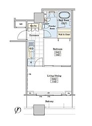 レジディアタワー上池袋タワーサイド 1LDKの間取図画像
