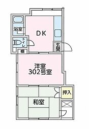 第三さくらビル 2DKの間取図画像