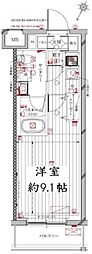 レガリス中野鷺宮 1Kの間取図画像