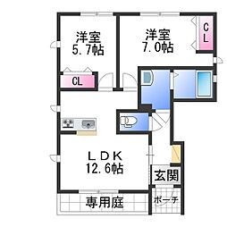 シャーメゾンLife 2LDKの間取図画像