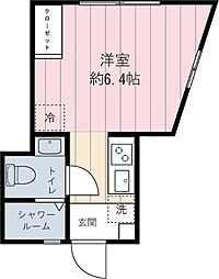エスポワール ワンルームの間取図画像