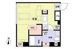 THEA ワンルームの間取図画像