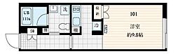 Fullea本町 1DKの間取図画像