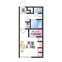 レオパレスNeo深阪 1Kの間取図画像
