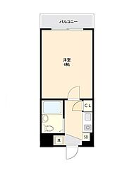 フレンドポート渕野辺第3 1Kの間取図画像