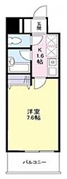 ドゥーエ船堀 1Kの間取図画像