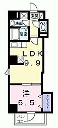 プラムツリー神楽坂 1LDKの間取図画像