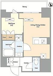 ルフォンリヴェント西巣鴨 1LDKの間取図画像