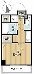 シンシア蒲田ステーションプラザ 1Kの間取図画像