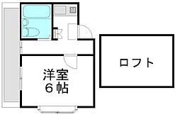 マイパレスPart3 1Kの間取図画像