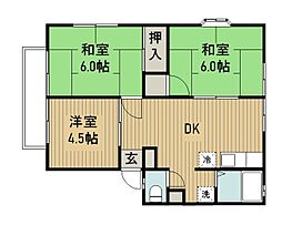 グリーンエクセル 3DKの間取図画像
