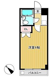 ソレイユ5 1Kの間取図画像