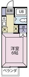 クロノス霞ヶ関 1Kの間取図画像