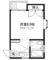 YMCA・ハウス ワンルームの間取図画像