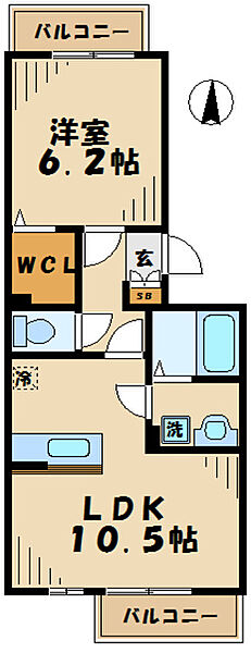 神奈川県厚木市妻田西３丁目(賃貸アパート1LDK・2階・40.04㎡)の写真 その2