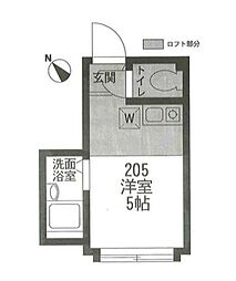 ピアチューレ ワンルームの間取図画像