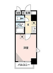 グランドバン町田 1Kの間取図画像