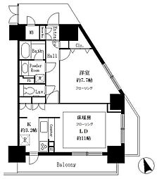 サンクレール荒川ブランガーデン 1LDKの間取図画像