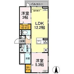 セレスティア南花畑VI 2LDKの間取図画像