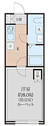 ラシクラス西大井 1Kの間取図画像
