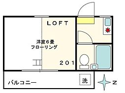 サントノーレ第7阿佐谷 1Kの間取図画像