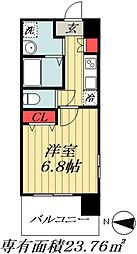 レジディア船橋1 1Kの間取図画像