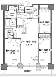 ParkAxis辰巳STAGE 3LDKの間取図画像
