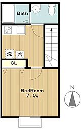 イストリア稲城 1Kの間取図画像