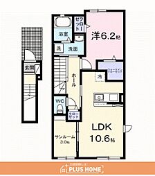 フロレゾンB 1LDKの間取図画像