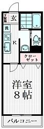 プライマル・スパイア 1Kの間取図画像