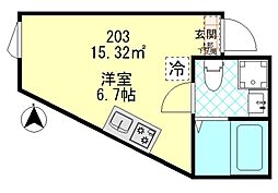 仮称矢口渡新築10世帯 ワンルームの間取図画像