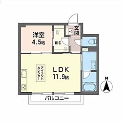 シャーメゾン 神田ガーデン 1LDKの間取図画像