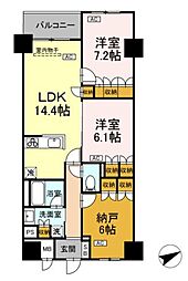 サンジョイアゼロ 5階2SLDKの間取り