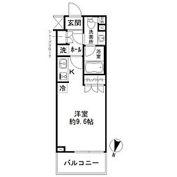 パークリュクス清澄白河 ワンルームの間取図画像