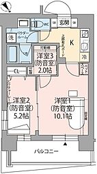 ミュージションウィズ江古田 3Kの間取図画像