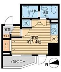 ライブコート草加 ワンルームの間取図画像