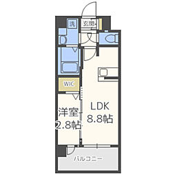 グランフォーレ大橋プレミア 1LDKの間取図画像