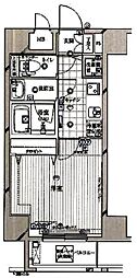 ガリシアヒルズ六本木 1Kの間取図画像