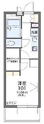 レオパレスK8103 1Kの間取図画像