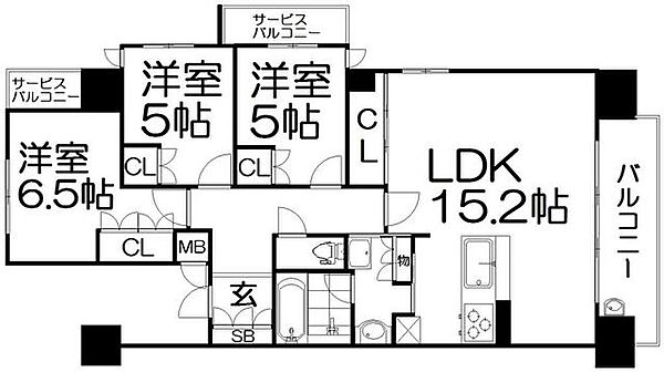 アークレジデンス枚方公園駅前 ｜大阪府枚方市伊加賀東町(賃貸マンション3LDK・13階・82.67㎡)の写真 その2