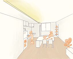 一頁(1Page) 1-5 1階1LDKのリビング/ダイニング